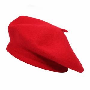 Wool Beret Hat Classic Solid Color French Beret For Women Red💕